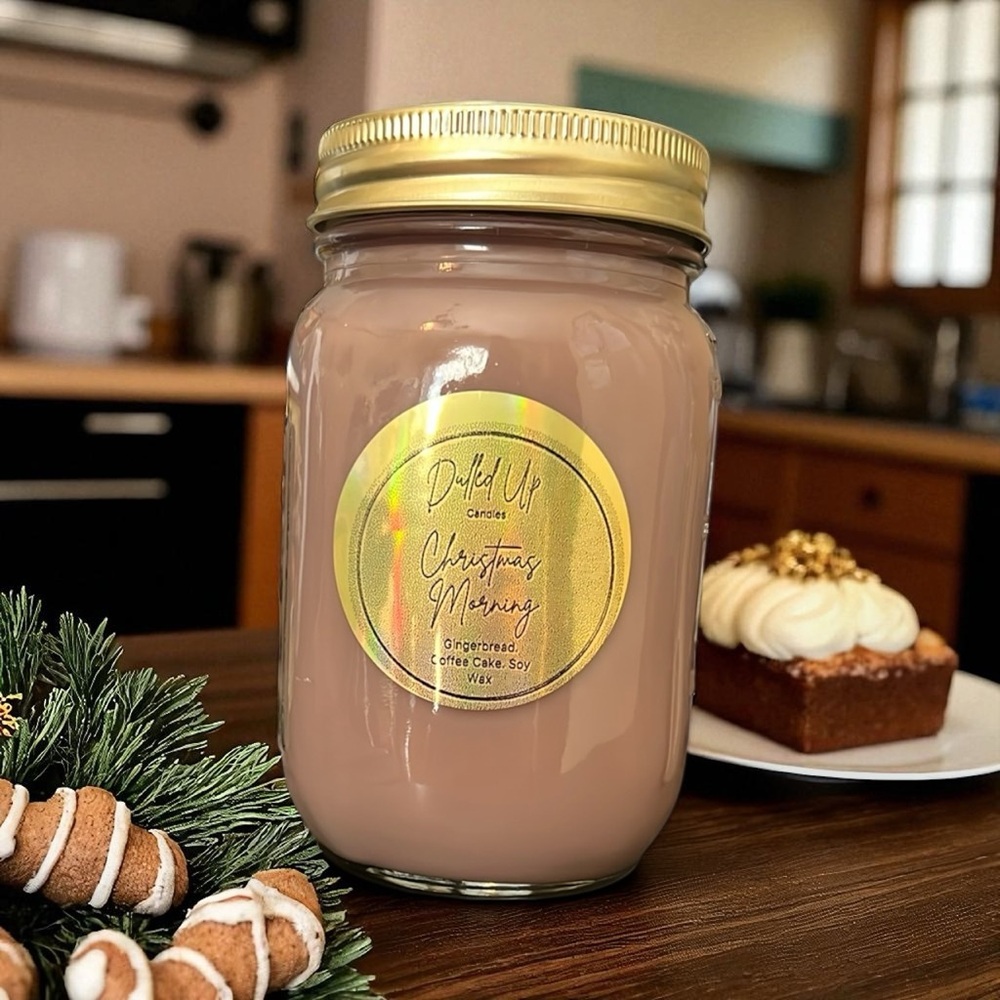 16oz Christmas Morning Candle | Gingerbread Coffee Cake Soy Wax Candle